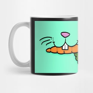 Bunny Mouth With Carrot Face Mask (Green) Mug